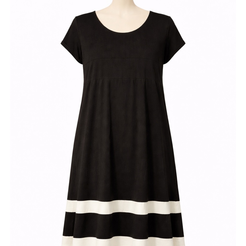 NWOT Black and White Babydoll Style Dress